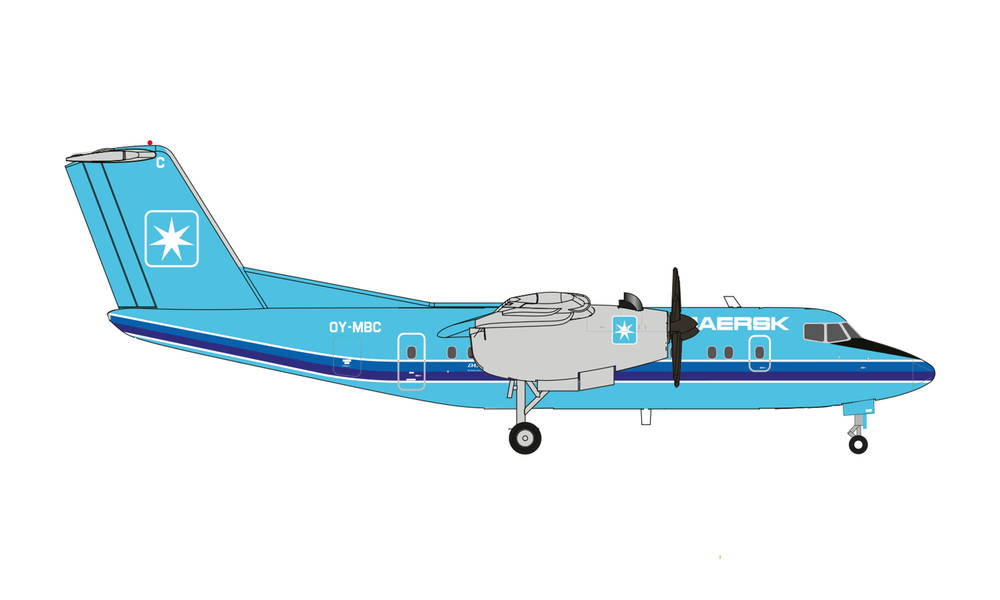 【予約商品】DHC-7 マースク航空 (デ・ハビランド・カナダ) OY-MBC 1/200 (HE20230625) [572637]