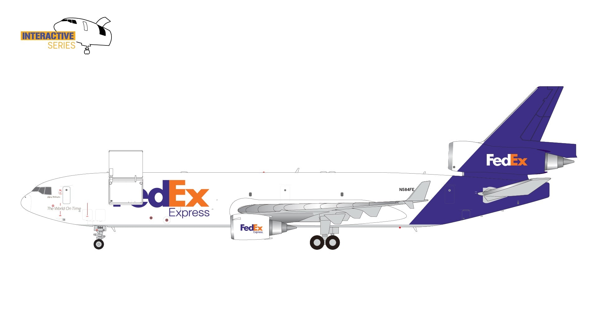 MD-11F FedEx (フェデックス) ※開閉選択式 N584FE 1/200