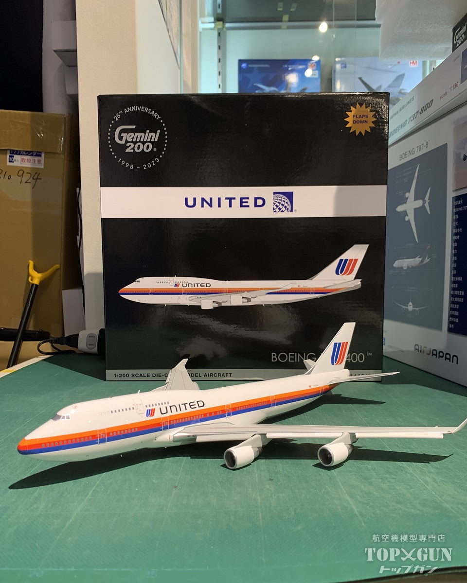 Gemini200 747-400 ユナイテッド航空 N175UA フラップダウンモデル 1/200 [G2UAL1104F]