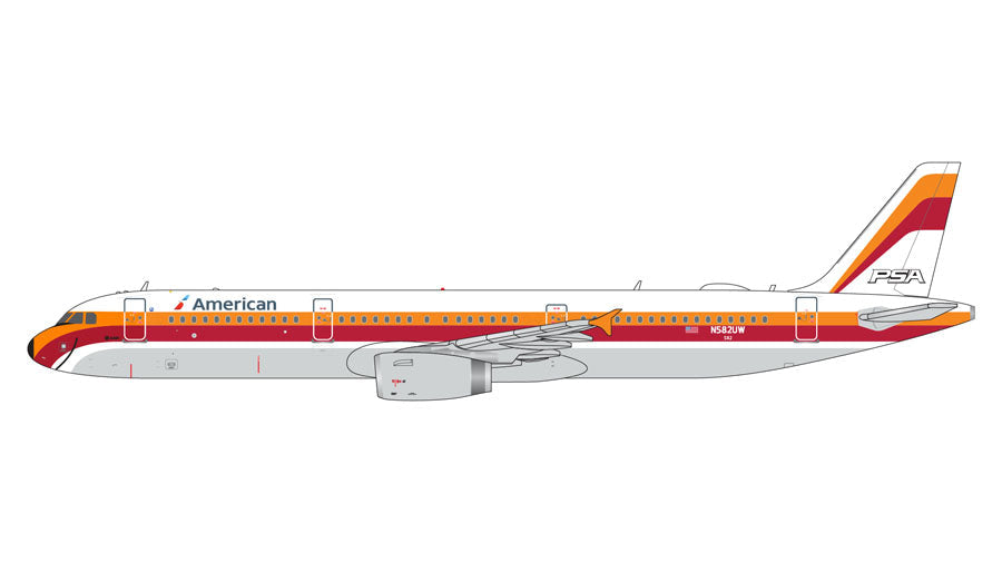 A321-200 アメリカン航空「PSA Heritage Livery」N582UW 1/400[GJAAL2256](20240630)