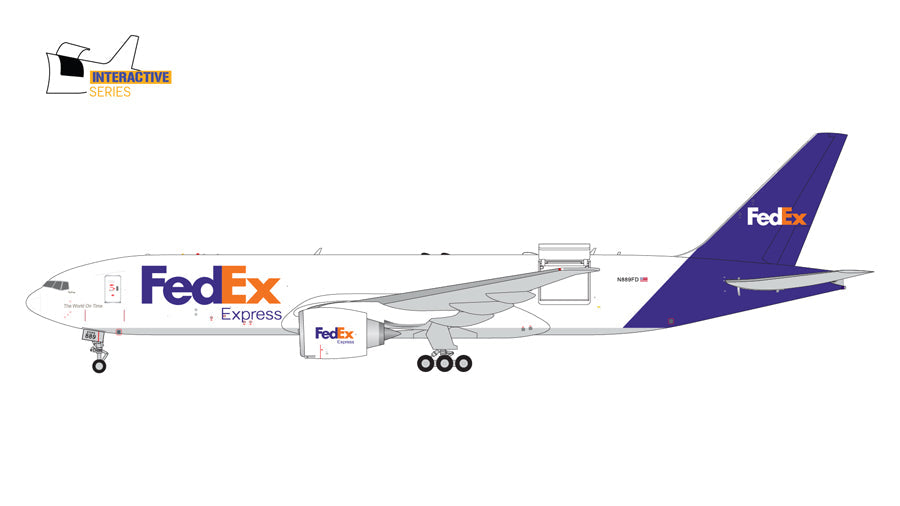 GeminiJets 777F (200LR cargo type) FedEx (cargo door can be opened