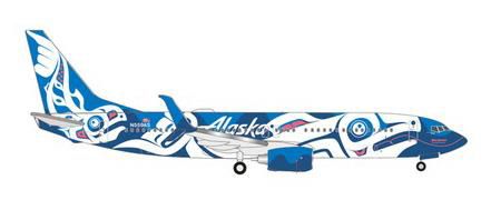 Herpa Wings 【予約商品】737-800 アラスカ航空 「Xaat Kwaani (Salmon 