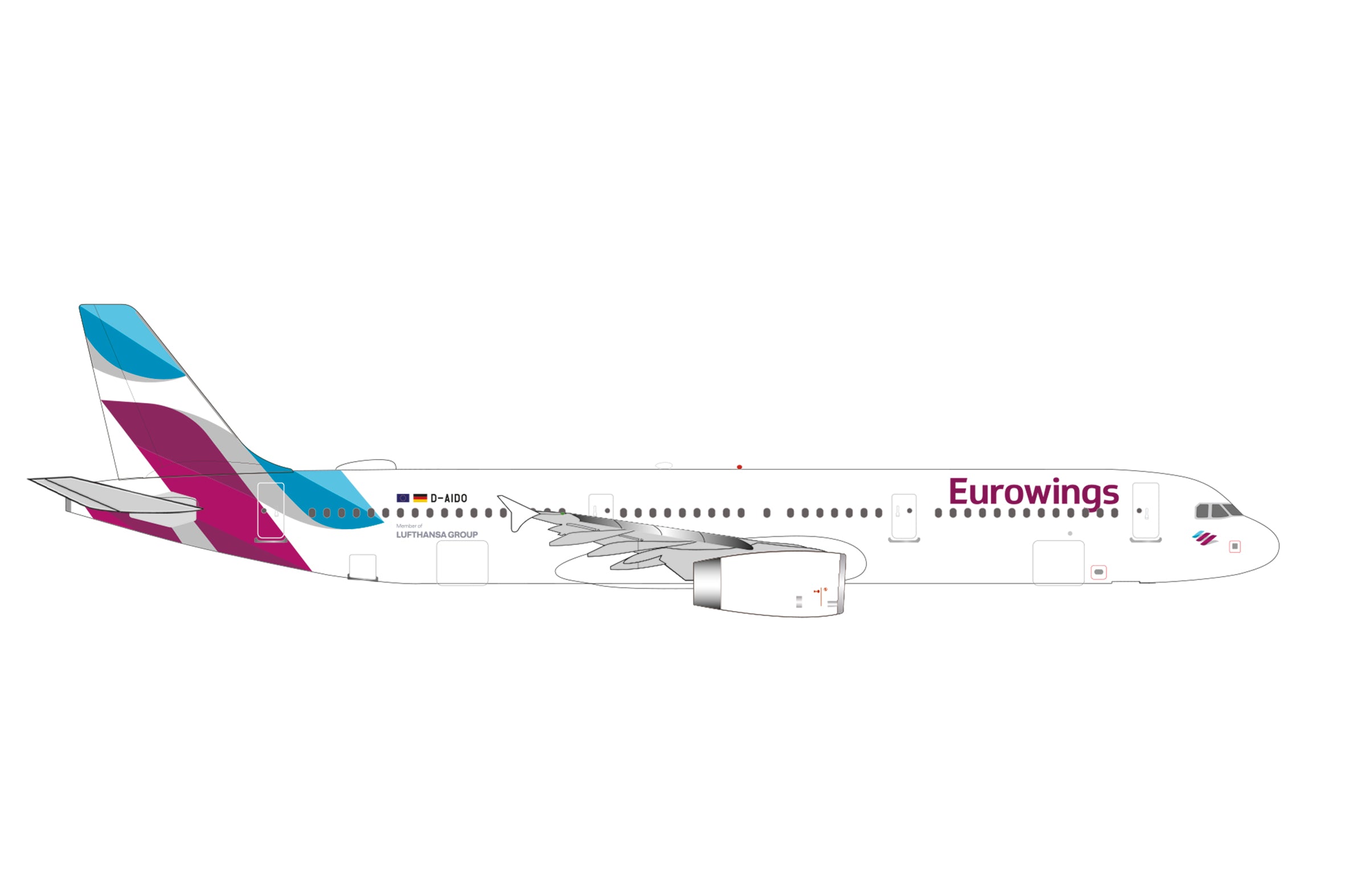 Herpa Wings 【予約商品】A321 ユーロウイングス D-AIDO 1/500