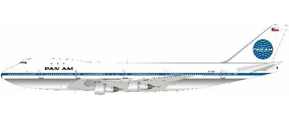 全国無料得価1/200 PAN AM パンアメリカン航空 ボーイング 747 N735PA INFLIGHT200 IF741PA0918P 民間航空機
