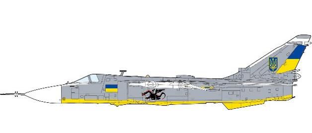 【予約商品】SU-24M ウクライナ空軍  「Ukraine War」 2023年  1/72　(JC20240322) [JCW-72-SU24-001]