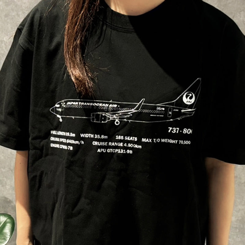 JTAオリジナル Tシャツ ON GROUND ブラック/黒 日本トランスオーシャン航空