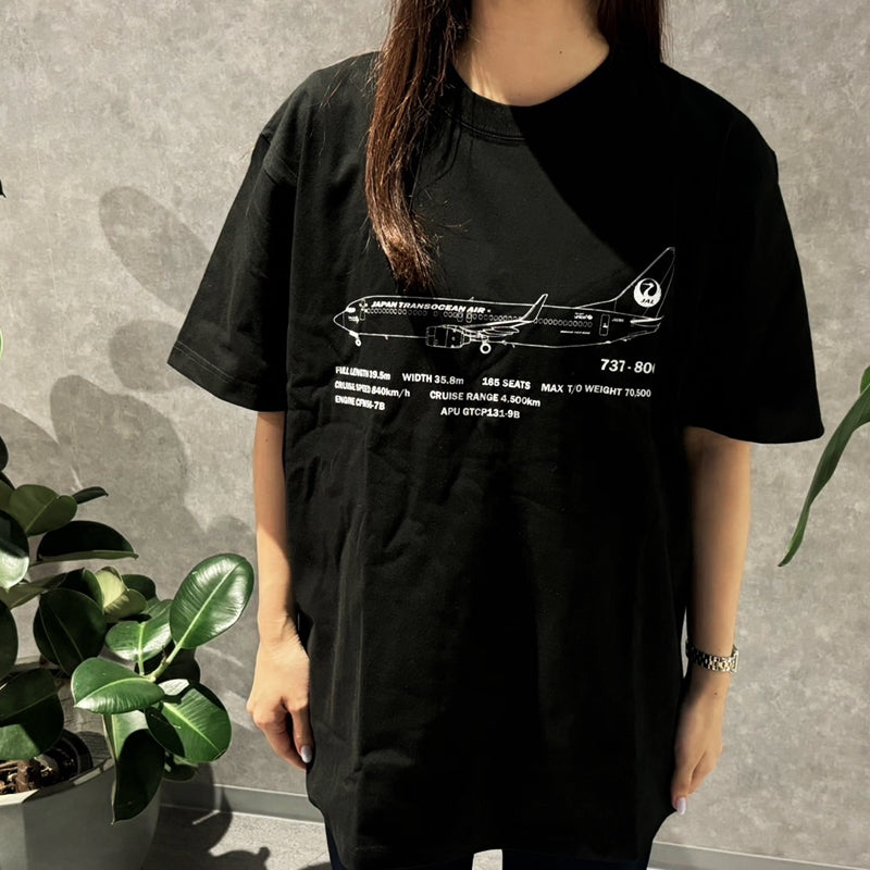 JTAオリジナル Tシャツ ON GROUND ブラック/黒 日本トランスオーシャン航空