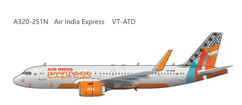 【予約商品】A320neo エアインディア VT-ATD 1/400 (PH20240522) [VT-ATD]