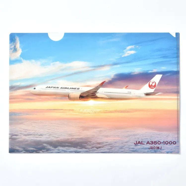 JALUX JAL A350-1000 JA01WJ クリアファイル ディープレッド [BJB35120]