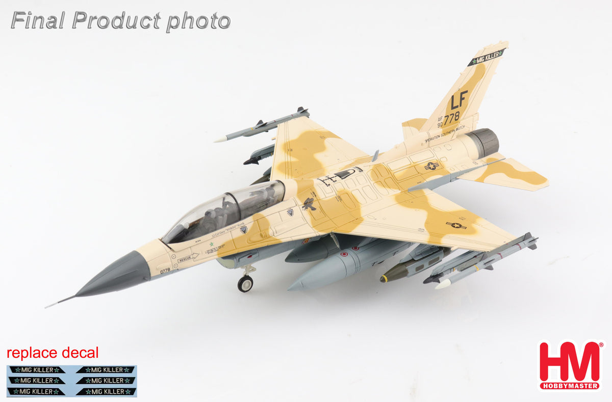 F-16D（複座型／ブロック42H） アメリカ空軍 第56作戦航空団 第310戦闘飛行隊 「ミグ・キラー」塗装 ルーク基地・アリゾナ州 2022年6月 LF/#90-0778 1/72 [HA38012](20240630)