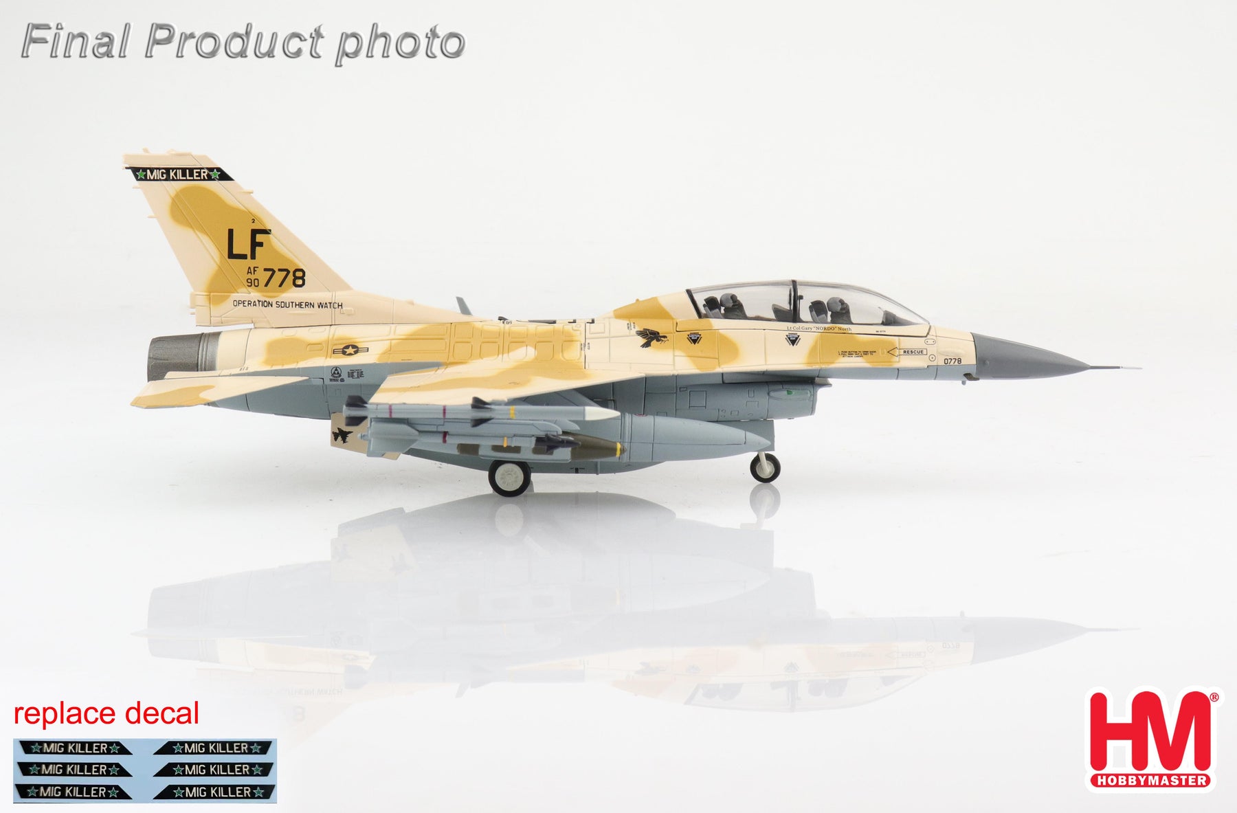 F-16D（複座型／ブロック42H） アメリカ空軍 第56作戦航空団 第310戦闘飛行隊 「ミグ・キラー」塗装 ルーク基地・アリゾナ州 2022年6月 LF/#90-0778 1/72 [HA38012](20240630)
