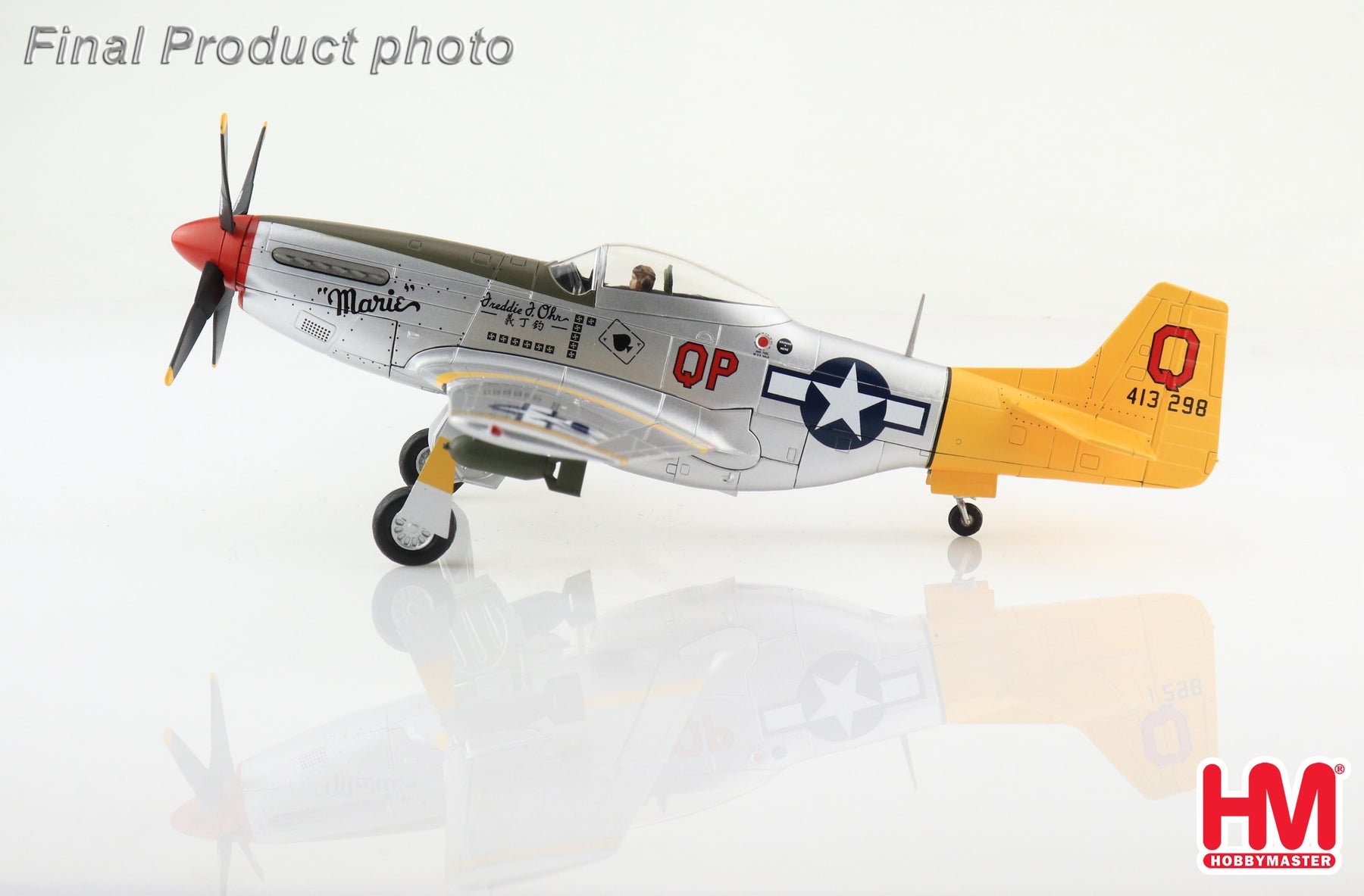 P-51D アメリカ陸軍航空軍 第52戦闘航空群 第2戦闘飛行隊 フレッド・オ大尉機 1944年 #44-13298「Marie」 1/48 [HA7746](20240630)