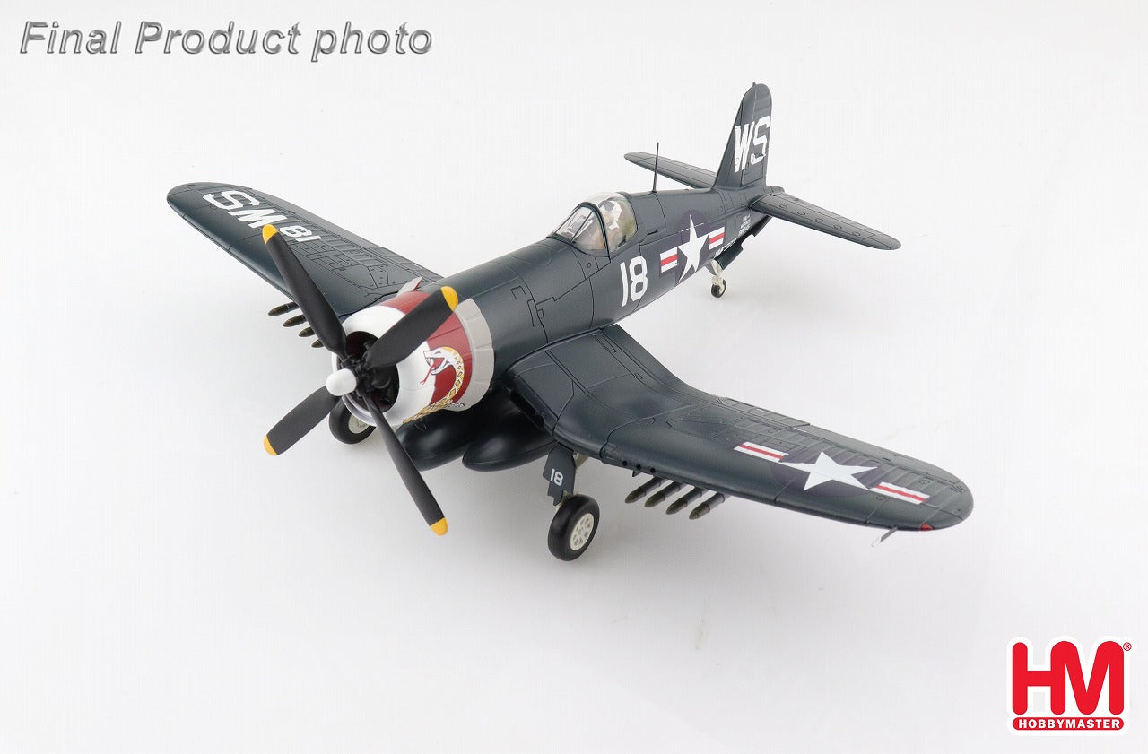 Hobby Master F4U-4コルセア アメリカ海兵隊 第323海兵戦闘飛行隊「デスラトラーズ」 朝鮮戦争時 護衛空母シシリー搭載  1951年6月 WS18/#