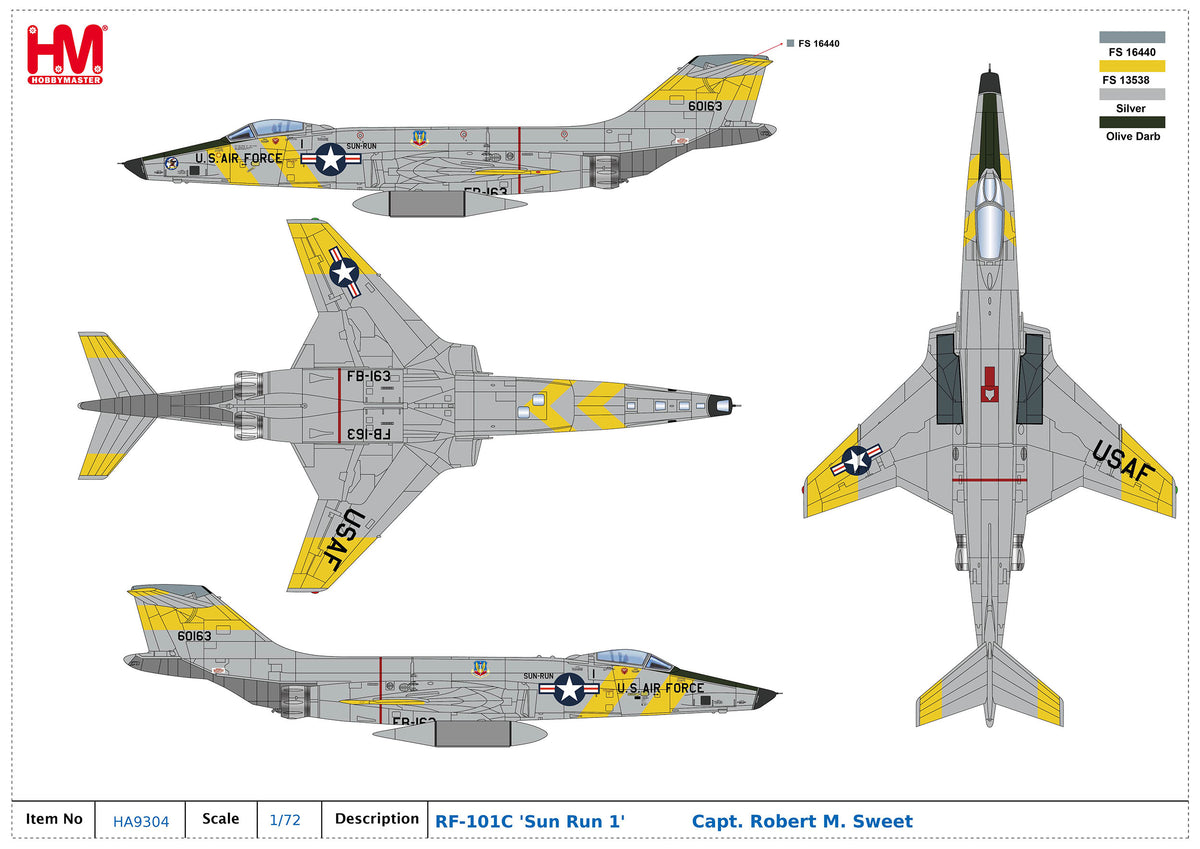 RF-101C ヴードゥー アメリカ空軍 第363戦術偵察航空団 #60163  1/72 [HA9304]