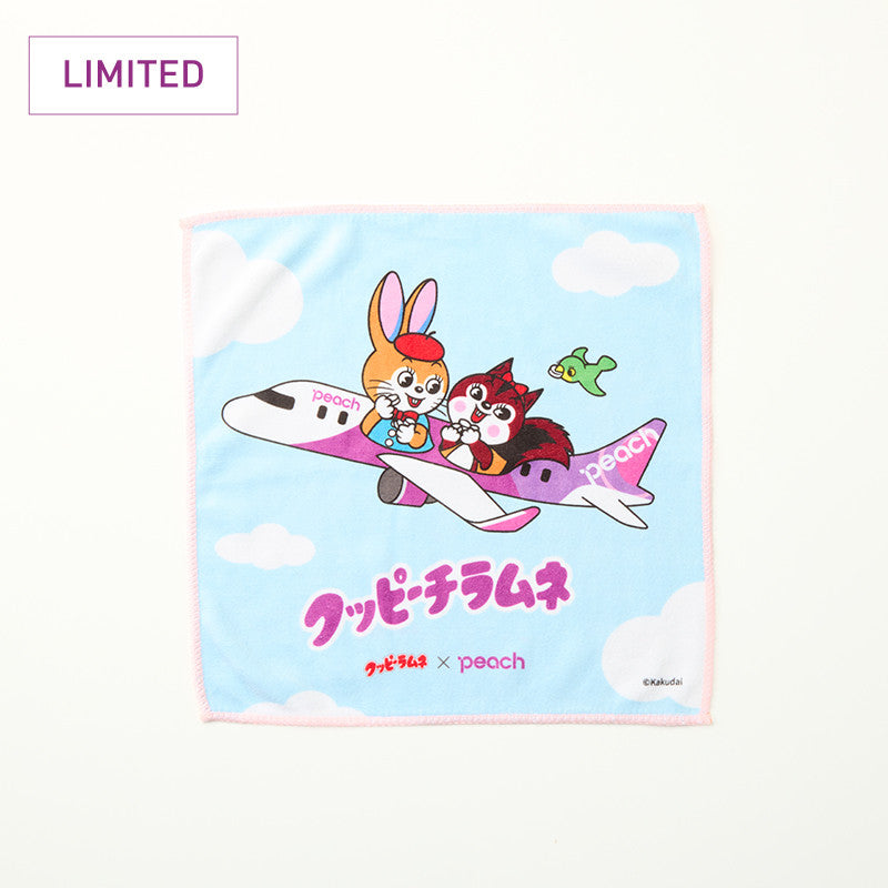 Peach Aviation クッピーチラムネ プリントハンドタオル ピーチ