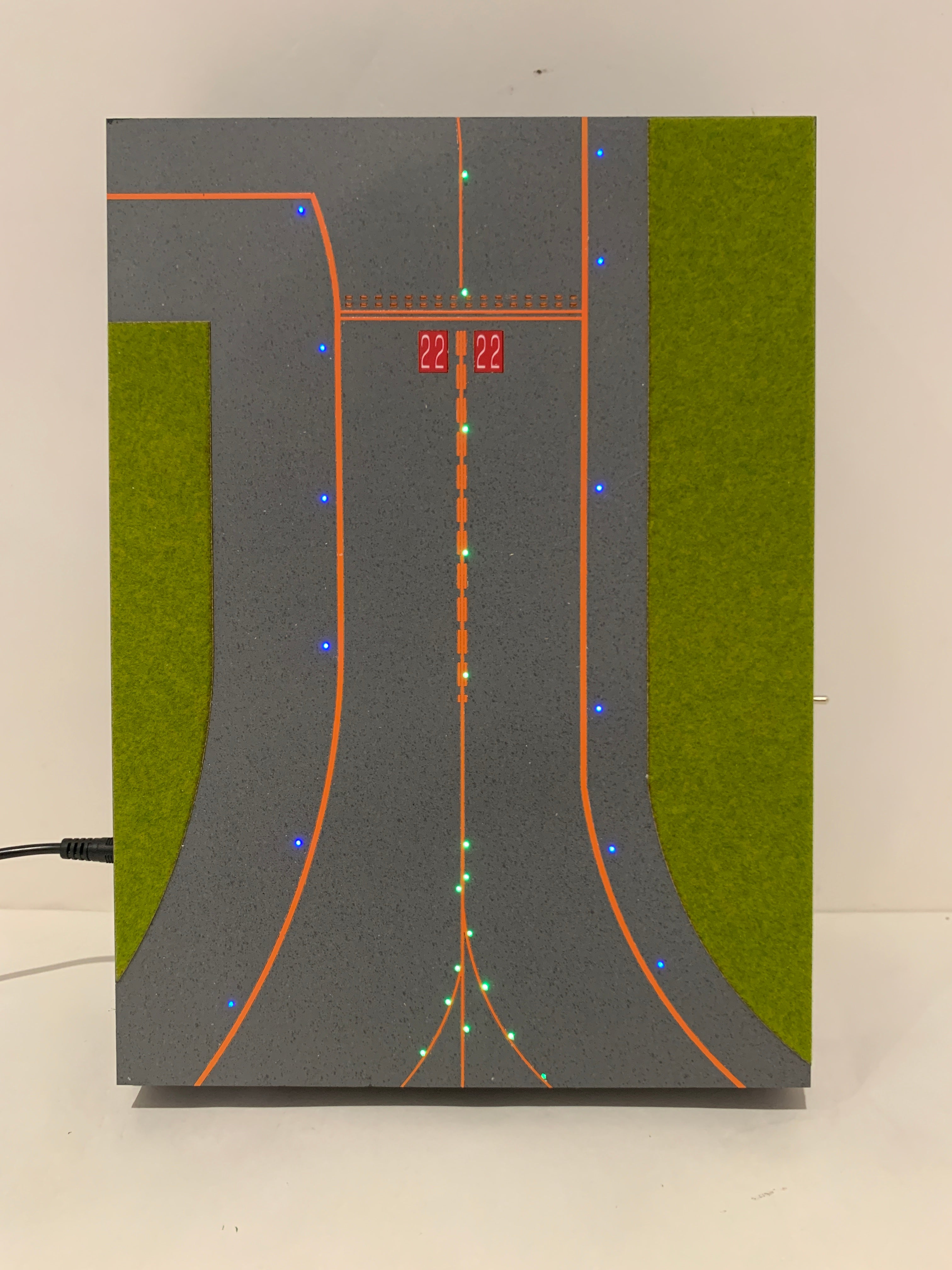 Roteiro 跑道 羽田機場複製跑道 B RWY22 RHP/右側透視模型光纖內建照明套裝