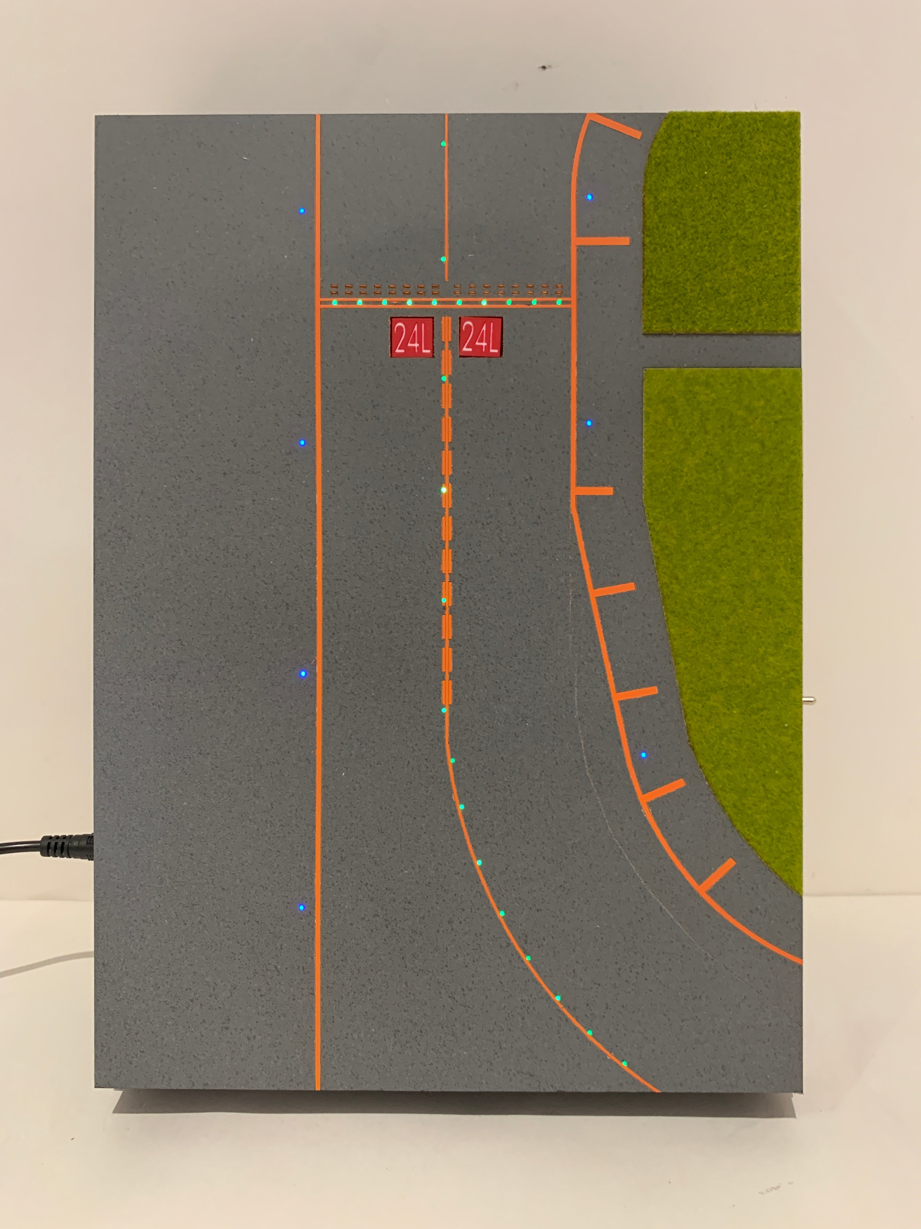Roteiro跑道關西國際機場B跑道RWY24L RHP/左側透視模型光纖內建照明套裝