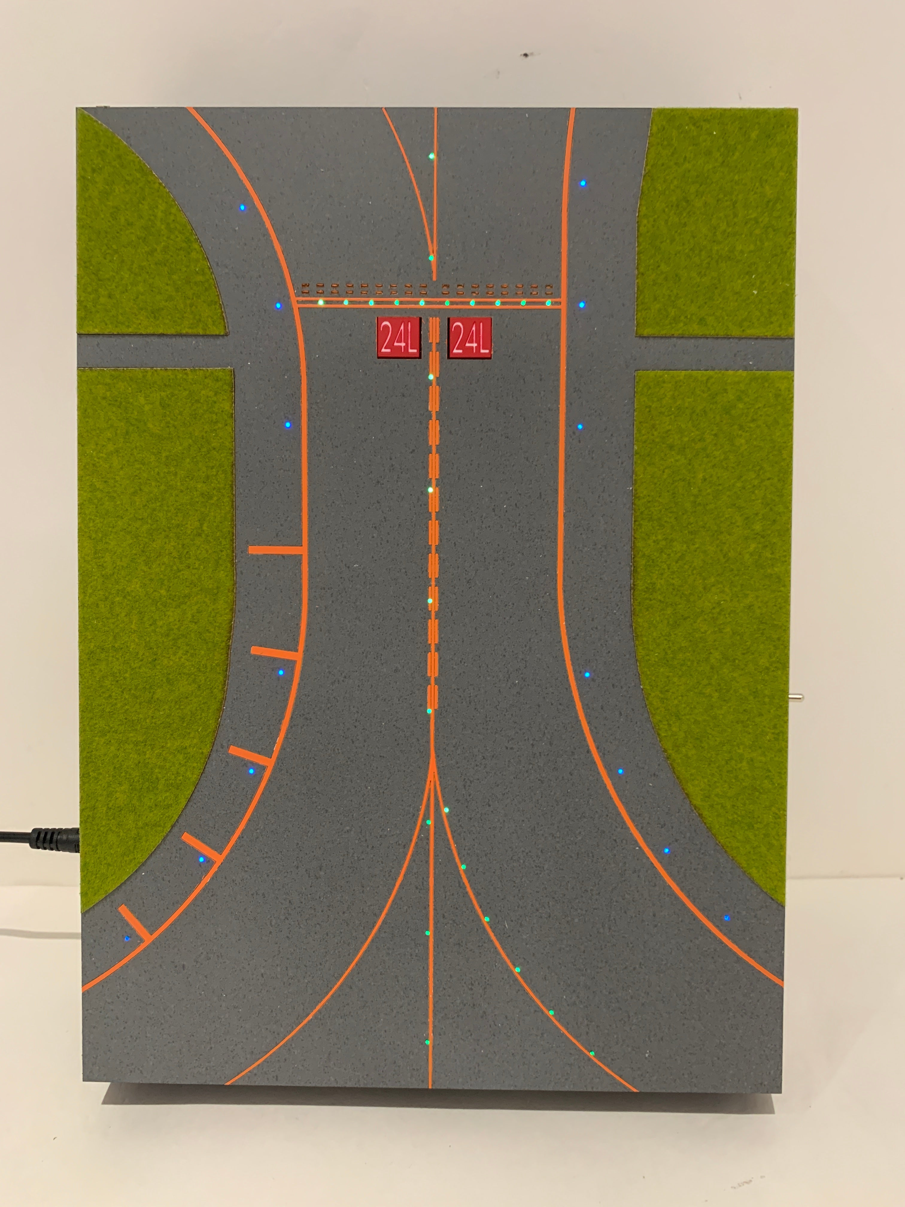 Roteiro跑道關西國際機場B跑道RWY24L RHP/右側透視模型光纖內建照明套裝