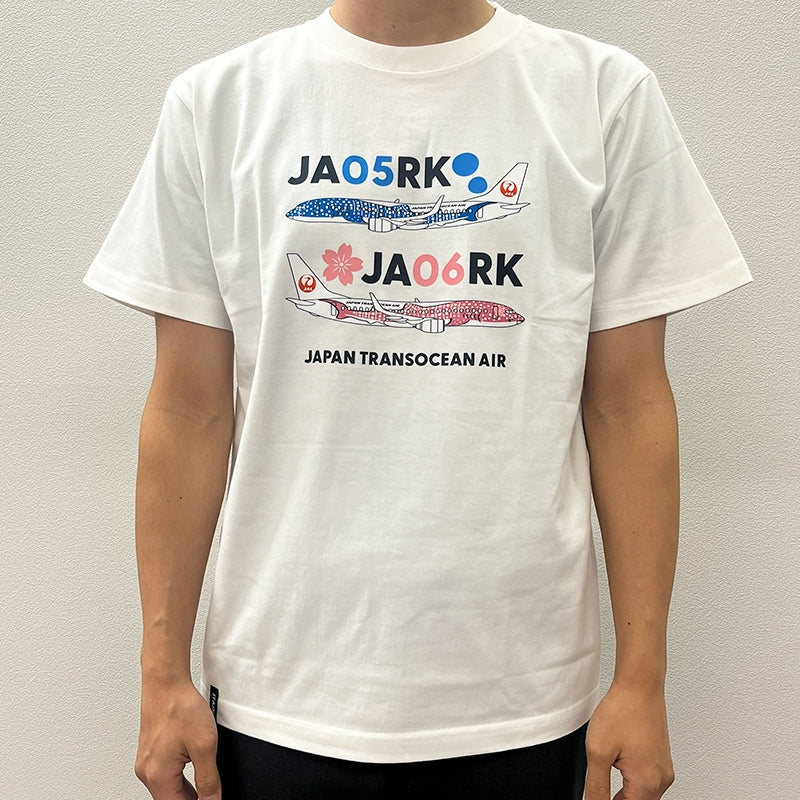 JTAオリジナル Tシャツ ジンベエ&さくら ホワイト 日本トランスオーシャン航空