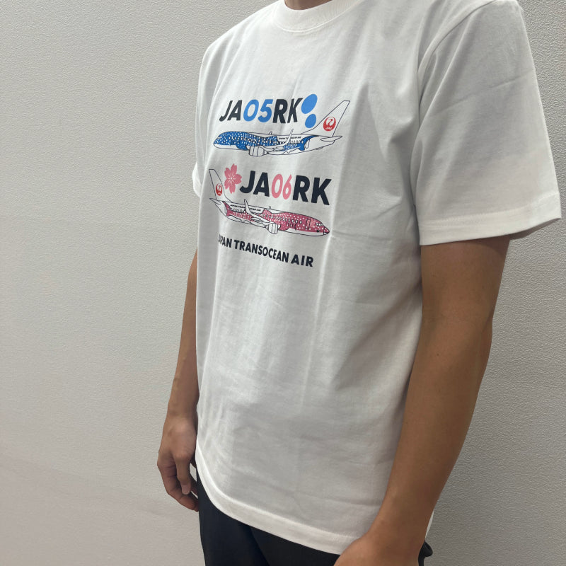 JTAオリジナル Tシャツ ジンベエ&さくら ホワイト 日本トランスオーシャン航空