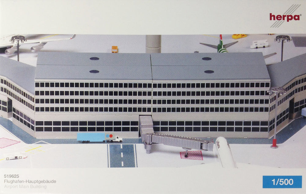 空港ジオラマ建物組立キット パック1（2個 高層出発ターミナル・搭乗橋装着可） 1/500 [519625]