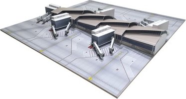 ロサンゼルス国際空港 南コンコース トムブラッドレー 国際線ターミナル (紙&amp;プラスチック製) 1/500 [533867]