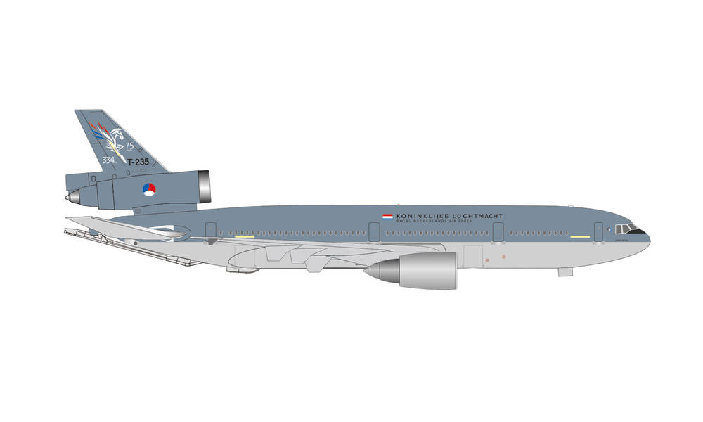 KDC-10（空中給油改造型） オランダ空軍 第334飛行隊 特別塗装 「空軍75周年」　アイントホーフェン基地 T‐235 1/500 [535403]