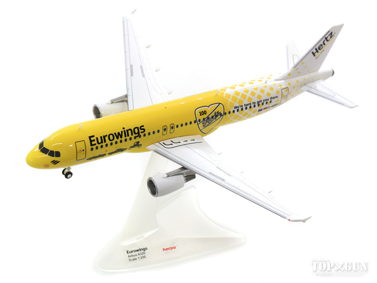 【WEB限定特価】A320 ユーロウイングス 特別塗装 「ハーツレンタカー創業100周年／Hertz 100 Jahre」」 18年 D-ABDU  1/200 ※プラ製 [559904]