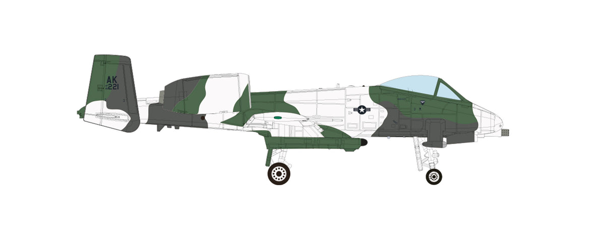 【予約商品】A-10A アメリカ空軍 第343混合航空団 第18戦術戦闘飛行隊 「Cool Snow Hog」演習時 1982年 アイルソン基地・アラスカ州 #80-0221 1/200 [572347]