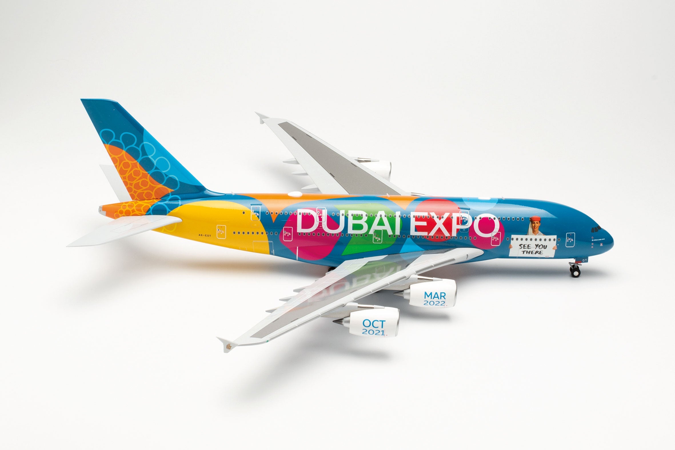 同梱不可】 【さとる】エミレーツ A380-800 1/400 ドバイ万博 特別塗装 