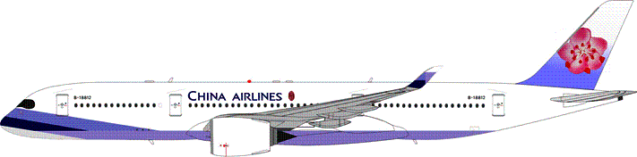 【予約商品】A350 チャイナ・エアライン（中華航空） フラップダウン状態 B-18812 1/200 ※スタンド付属 [ALB016D]