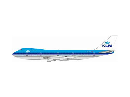 747-200 KLMオランダ航空 7-80年代 （スタンド付属） PH-BUB 1/200 ※金属製 [ARD2067]