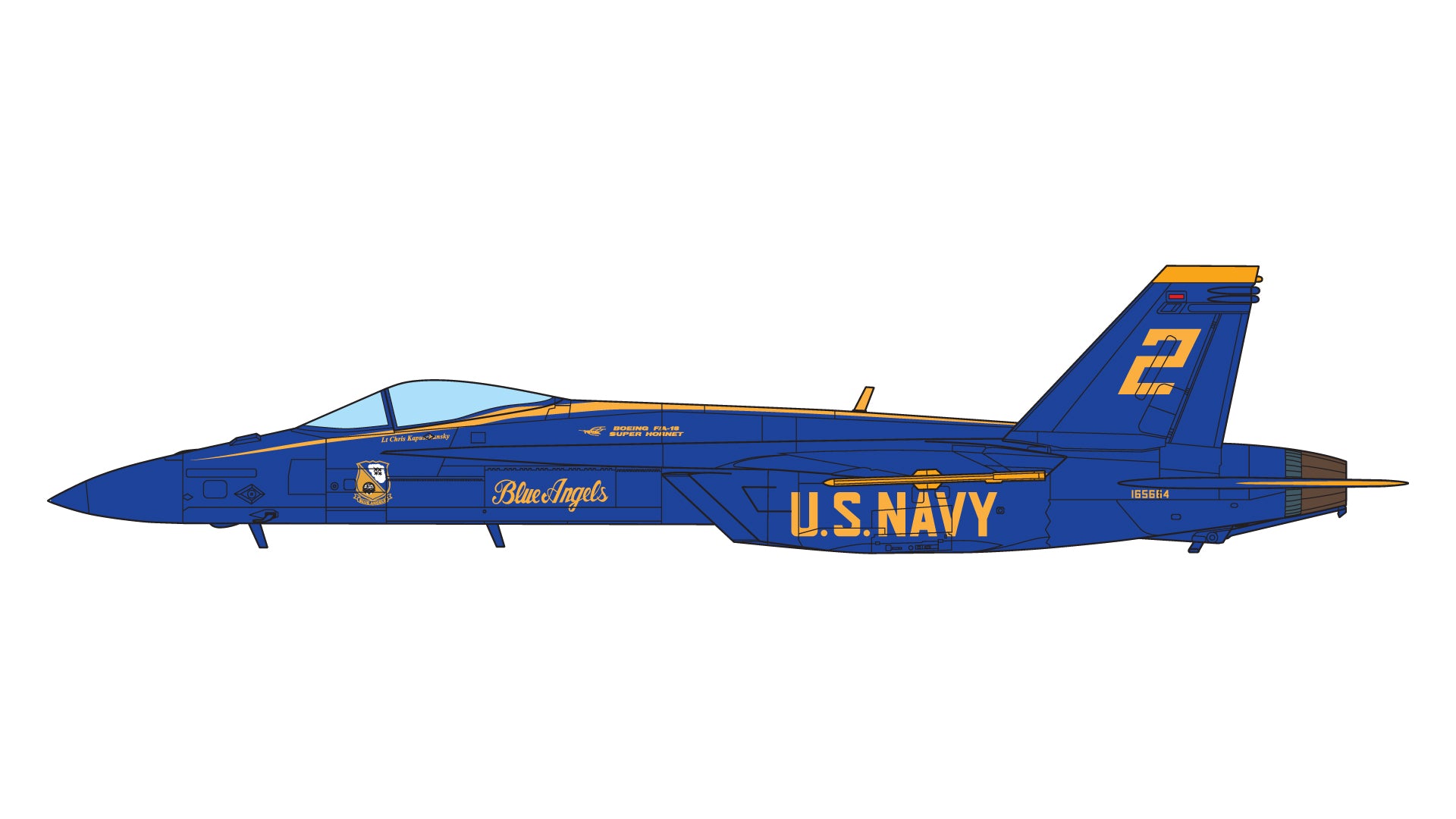 1/72 F/A-18E アメリカ海軍 ”Blue Angels” 165664 [GAUSM10003]