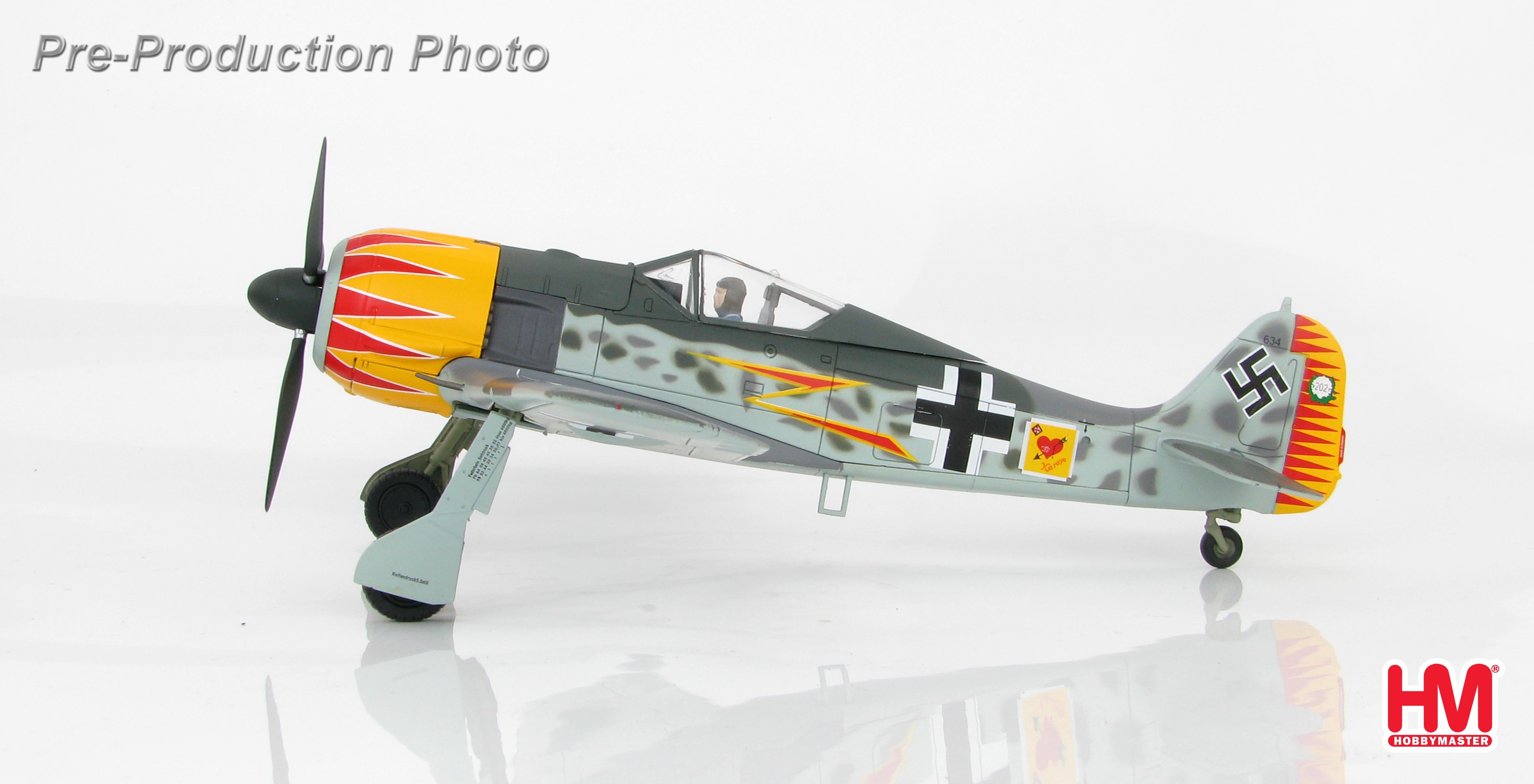 Hobby Master Fw190A-4 ドイツ空軍 東部戦闘飛行隊 ヘルマン・グラーフ中佐機 フランス 43年 #634 1/48 [HA7419]