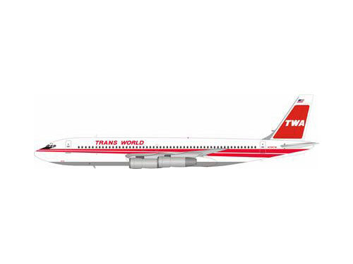 707-100B TWAトランスワールド航空 70-80年代 （スタンド付属） N799TW 1/200 ※金属製 [IF70711117]