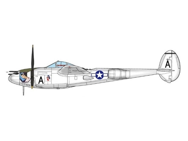 P-38L アメリカ陸軍航空軍 第8戦闘航空群 第36戦闘飛行隊 L・V・ベッルーシ中尉機 太平洋戦線 45年 1/72 [JCW-72-P38-001]