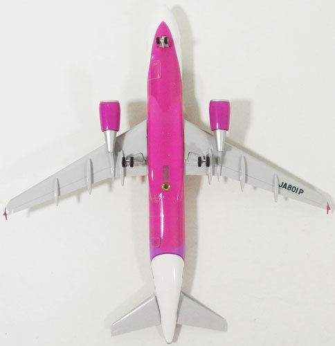 A320 ピーチ・アビエーション JA801P （1号機） Peach Dreamロゴ入り 1/150 ※プラ製・木製スタンド付 [MM15012]