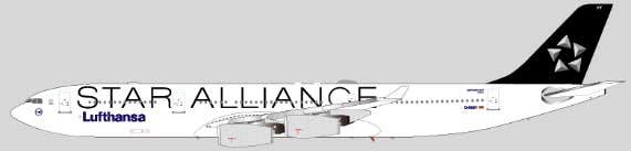 JC Wings A340-300 ルフトハンザドイツ航空 特別塗装 「スター