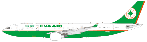 JC Wings A330-200 エバー航空 B-16307 (スタンド付属) 1/200 ※金属製
