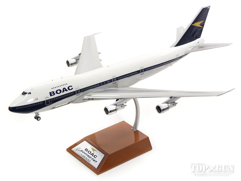 747-100 BOAC英国海外航空 ポリッシュ仕上 （スタンド付属） 73年 G-AWNM 1/200 ※金属製 [ARD2054P]
