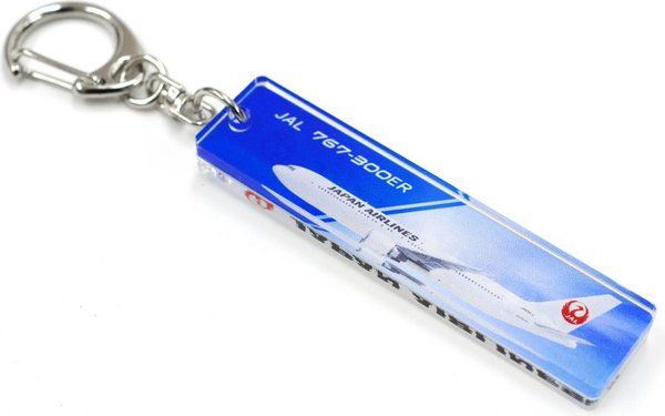 JALUX JALオリジナル アクリルスティック キーホルダー B767-300ER