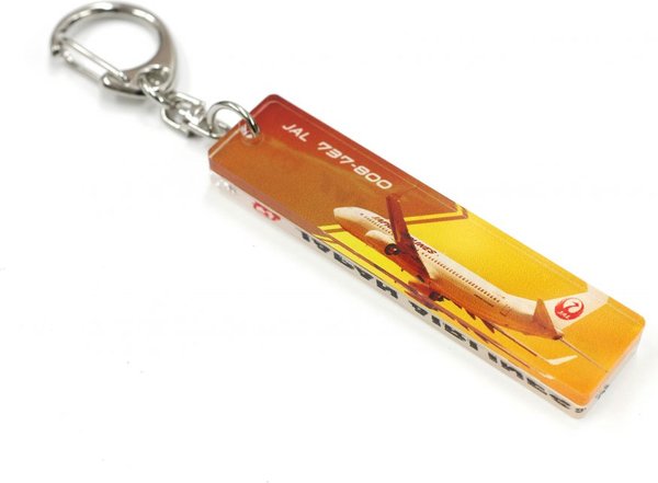 JALUX JALオリジナル アクリルスティック キーホルダー B737-800 日本