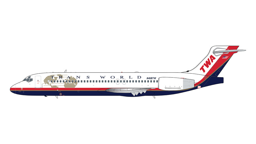 717-200 TWAトランスワールド航空 2001年頃 N418TW 1/200 [G2TWA1005]