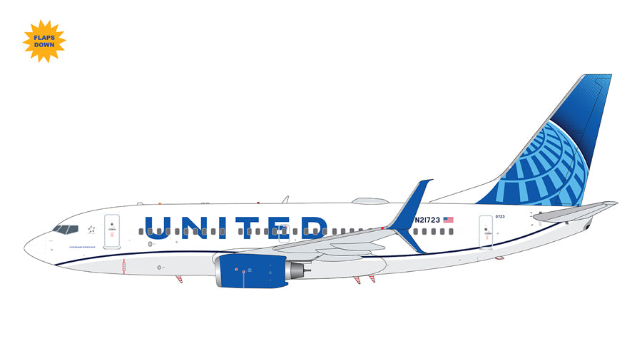 737-700sw ユナイテッド航空（フラップダウン固定） N21723 1/200 [G2UAL1014F]