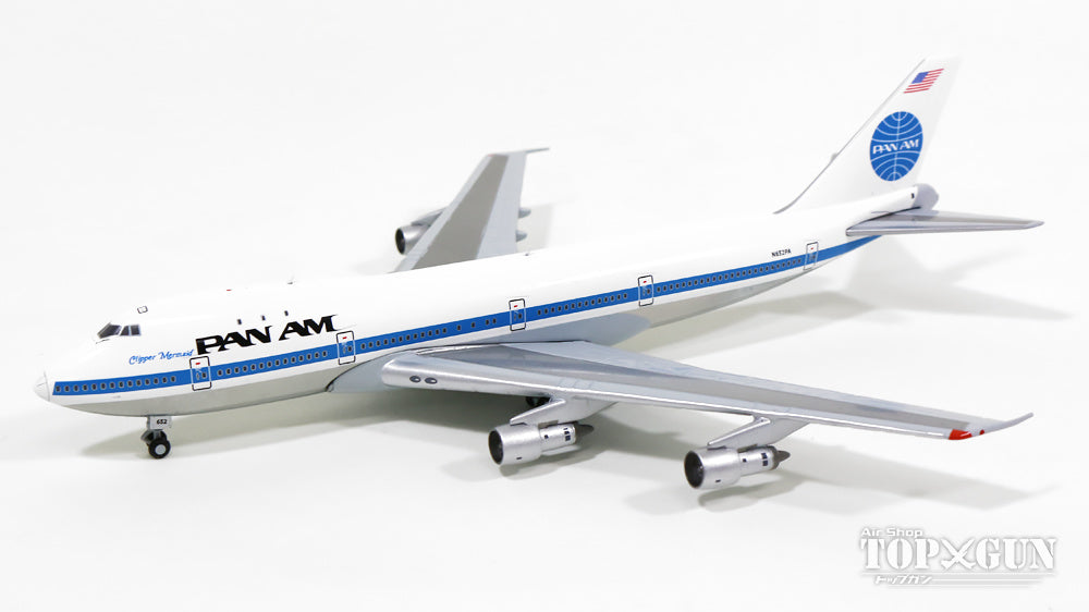 747-100 パンアメリカン航空 80年代中盤 太青帯 N652PA 「クリッパー・マーメイド」 1/400 [GJPAA1206]