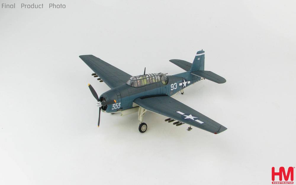 Hobby Master TBF-1Cアベンジャー アメリカ海軍 第15雷撃飛行隊 レイテ海海戦時 空母エセックス搭載 44年 #93/#353 1/72  [HA12