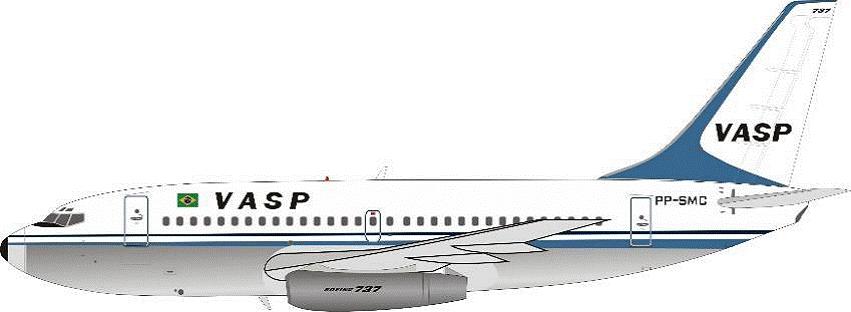 INFLIGHT 1/200 B737-200 ブラジル空軍 InFlight200 737-200 VASPブラジル航空 70年代 （スタンド付属） PP