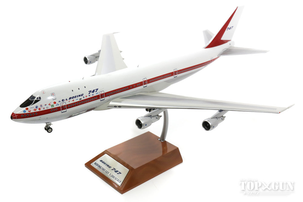 InFlight200 747-100 ボーイング社 ハウスカラー ロールアウト機 (Polished) 69年 N7470 (スタンド付属)  1/200 ※金属製