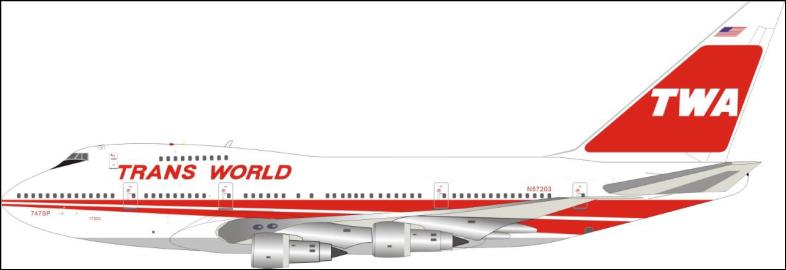 747SP TWAトランスワールド航空 80年代 （スタンド付属） N57203 1/200 [IF747SPTW1221]