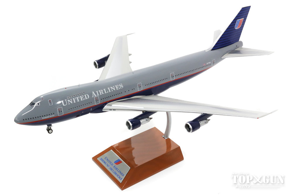 JFox Models 747-100 ユナイテッド航空 90年代 N4716U (スタンド付属 